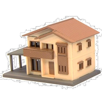 (Direct mail from Japan) ROKUHAN architectural model six and a half gauge Z two-story house A beige model
