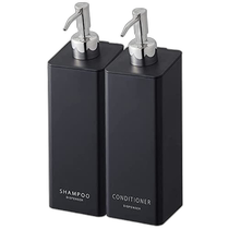 (Direct mail from Japan) Yamazaki Shampoo Conditioner Container Set of 2 Black 4259 42