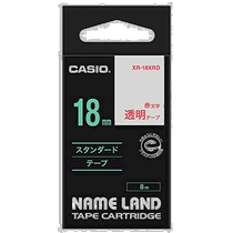 (Direct mail from Japan) Casio Label Printer Tape 18mm XR-18XRD Transparent Red Letter