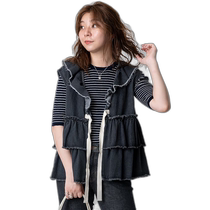 Japanese direct mail FREAKS STORE womens denim ruffled layered vest 1153248901465
