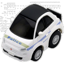 (Direct mail from Japan) Domeca CHORO Q zero pull-back car series Fiat FIAT 500C police car