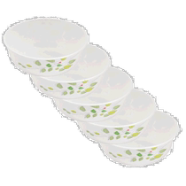 Japan Direct Mail (Japan Direct Mail) Corelle Conning Dining Bowl 5 Pieces Diameter 16xH7 5 Green Leaf J428-GB