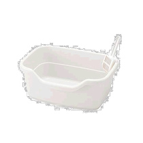 (Publipostage direct du Japon) Richell Toilet Body Laple Bac à litière pour chat Deep 40 Blanc