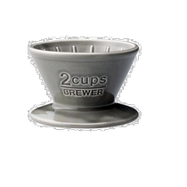 (Direct mail from Japan) Japan KINTO hand-brewed coffee ceramic drain cup 2cups gray 27630
