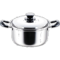 (Direct mail from Japan) Yoshikawa silver two-hand pot three-layer steel induction cooker 22cm SJ1935