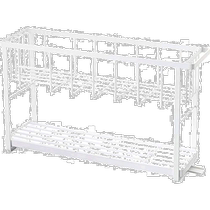 (Direct mail from Japan) Yamazaki thin drain rack 2 layers white W57 5XD16XH33 5cm