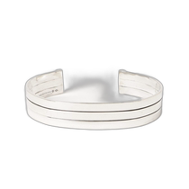 Japanese direct mail on the sunny side of the street mens three-line silver bracelet unique
