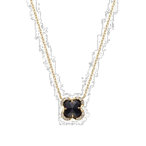 Nichichao running errand vendorome 18K gold black chalcedony necklace gold color 40cm