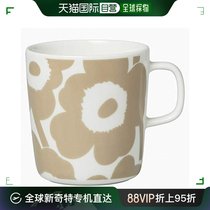 (Direct mail from Japan) Marimekko coffee cup mug 400 ml white × beige