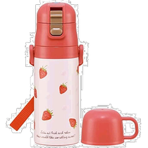 (Japanese direct mail) Skater Skater Stainless Steel Childrens kettle Direct drink cup type 350ml strawberry SKD