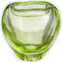 (Direct mail from Japan) Aderia Tsugaru Glass Aomori Glass Bowl Green Apple Green