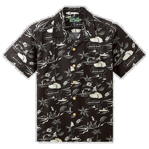 Japanese fashion errand Montbell Mens short-sleeved shirt TAKE Leha Mens Island print #2 S2104584