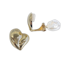 Japan direct mail FURUYA 18K gold heart-shaped pierced earrings 1 pair