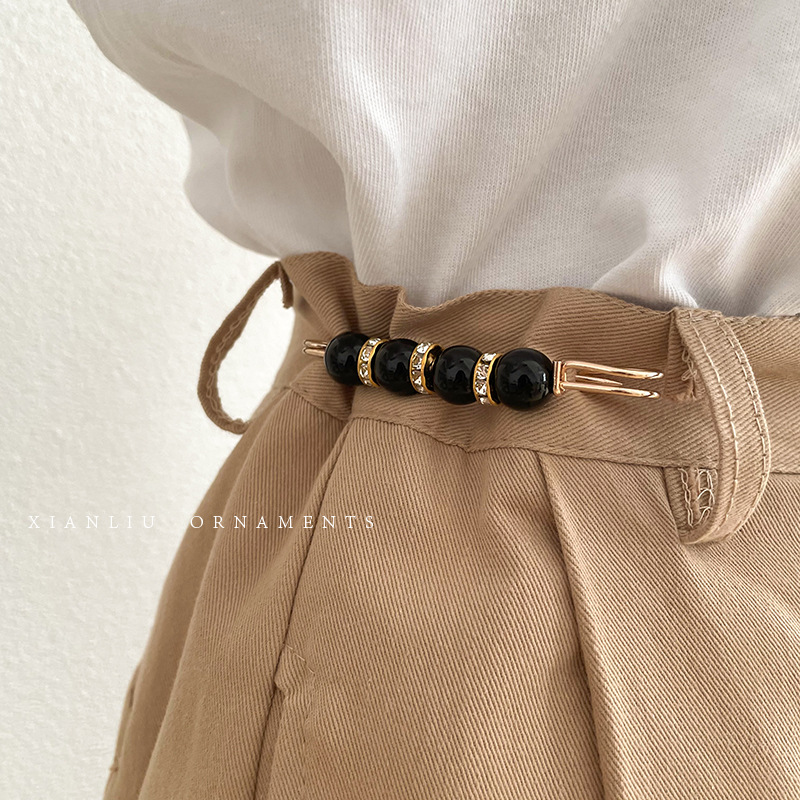 Brooch small pin baby bag pants waist buckle anti-light buckle small black clip nail buckle Clothes fixed pants waist change small artifact woman