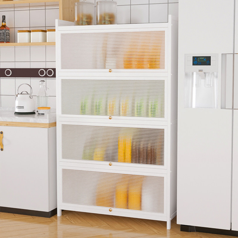 Kitchen Shelve Floor floor multilayer with door Bowl Tray Cabinet Discharge Pan Bowl Rack Storage Integral Cabinet Vegetable Fruit And Vegetable fruit and vegetable dust containing shelf