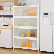 Kitchen shelve floor multilayer with door Door Bowls Cabinet Exopan Bowls Rack Storage Cabinets Vegetable fruits and vegetables Dust-proof containing shelf