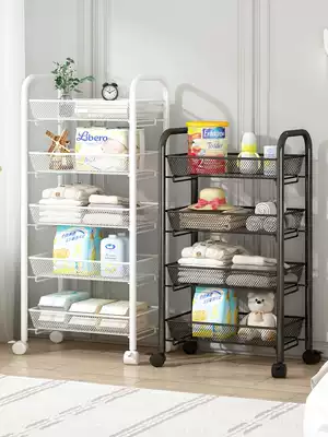 Cart storage rack floor-to-ceiling kitchen bathroom mobile snack dressing room multi-level bedroom bedside storage rack