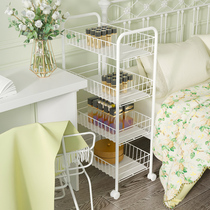 Small cart shelves Home Mobile snacks shelf Living room Living room Bedroom Bedroom With Multilayer Headboard Lockers