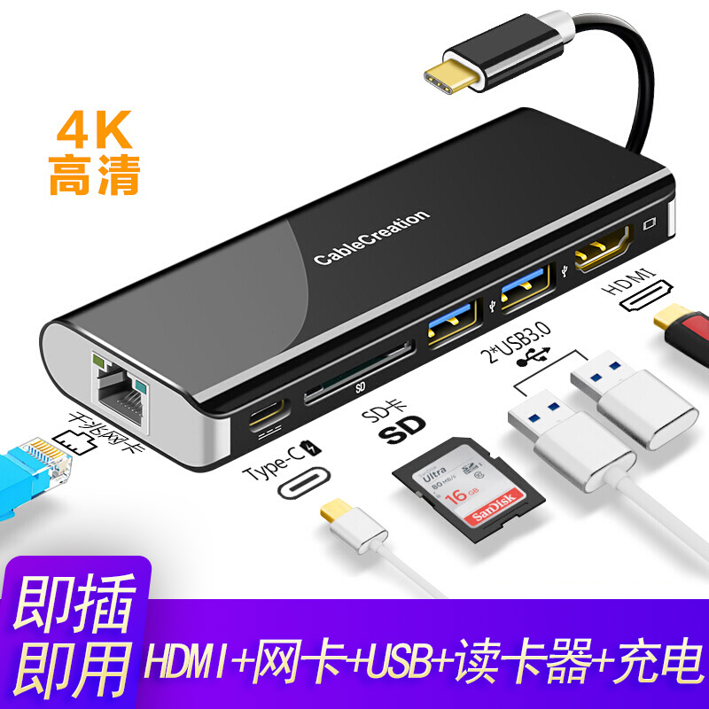 CABLE CREATION CD0566 Type-C USB-C to HDMI Network interface Card Charging converter