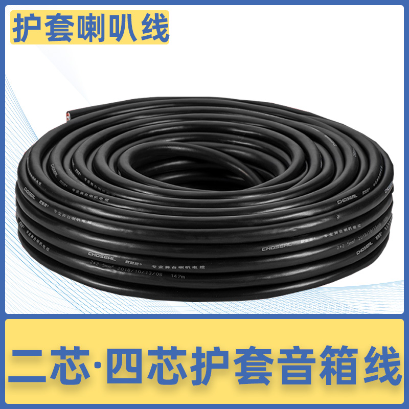 Autumn Leaf Original Professional Jacket Sound Line 4 Squared Pure Copper 2 Core Speaker Line Outdoor Audio Stage EVJV Horn Line