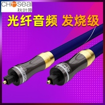 Akihabara QS1702 GB-1702 Boxed square mouth light brazing cable Square mouth high-fidelity audio cable Fever-grade 1 meter digital fiber optic cable audio cable Multichannel audio cable