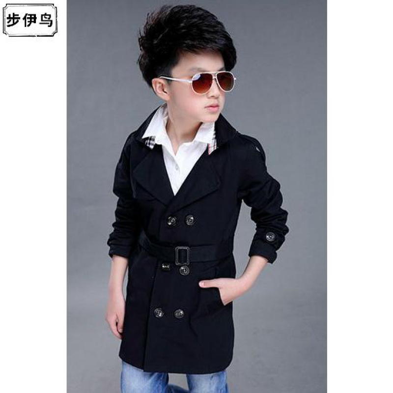 . Bộ quần áo nhỏ Boys áo khoác trẻ em mùa xuân phù hợp trong những năm windbreaker8-10-12-13-15 trẻ em dài cũ của nam giới.