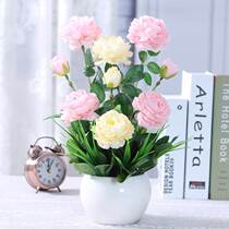 Flowers on the table set up a living room fake bedroom bedside decoration for real - proof flower pot