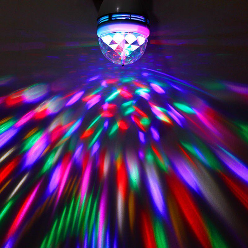Color Bulb Seven Color Color Changing Room Light LED Interior Screw Mouth KTV Color Lights Rotating Lights Seven Colored Lights Universal Home