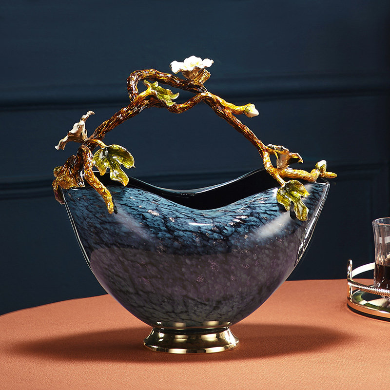 Light luxury enamel swing-up European desktop vase with living room tea several creative decorations housedining table accessories