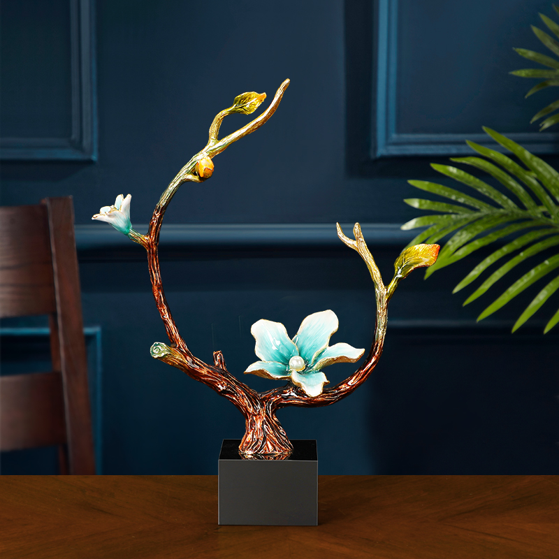 Light luxury style enamel color decoration living room desktop decoration home TV cabinet jewelry villa porch TV cabinet decoration