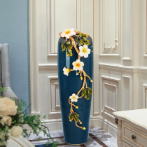 Light extravaganza Vase Eu Style Villa Enamel Color Pendulum large floor Decorative Dry Vases Flower Flower Xuanguan Living room