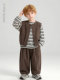 Boys' Outfit Spring and Autumn 2026 New Children's Spring Clothing Vest and Pants Set for Young Children, Stylish Three-Piece Set for Spring