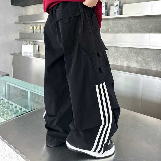 Children's Clothing Boys' Pants Summer Thin Style 2026 New Medium and Large Children's Summer Overalls Boys' Lightweight Mosquito-Proof Pants