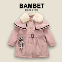 Italy Bambet girls cotton-padded clothes autumn and winter 2020 new childrens foreign style thick cotton-padded girl coat