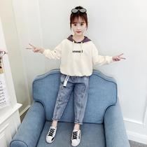 Italian Bambet girls spring suit Medium and large virgin girls Western style childrens sports casual fashionable two-piece suit
