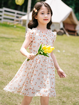 Italian Bambet girl dress summer 2021 new foreign style childrens skirt little girl chiffon princess dress