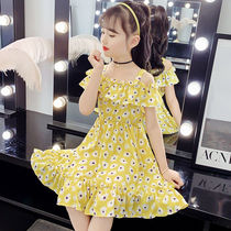 Italian girl dress 2021 new summer Foreign style little girl suspender skirt childrens fashion princess dress