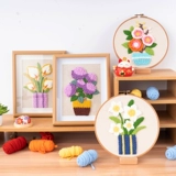 Шерстяной трехмерный набор материалов, ткань, DIY, с вышивкой, свадебный подарок