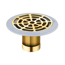 All-copper anti-odor floor drain core bathroom universal sewer pipe anti-return odor artifact cover round inner core sealing cover