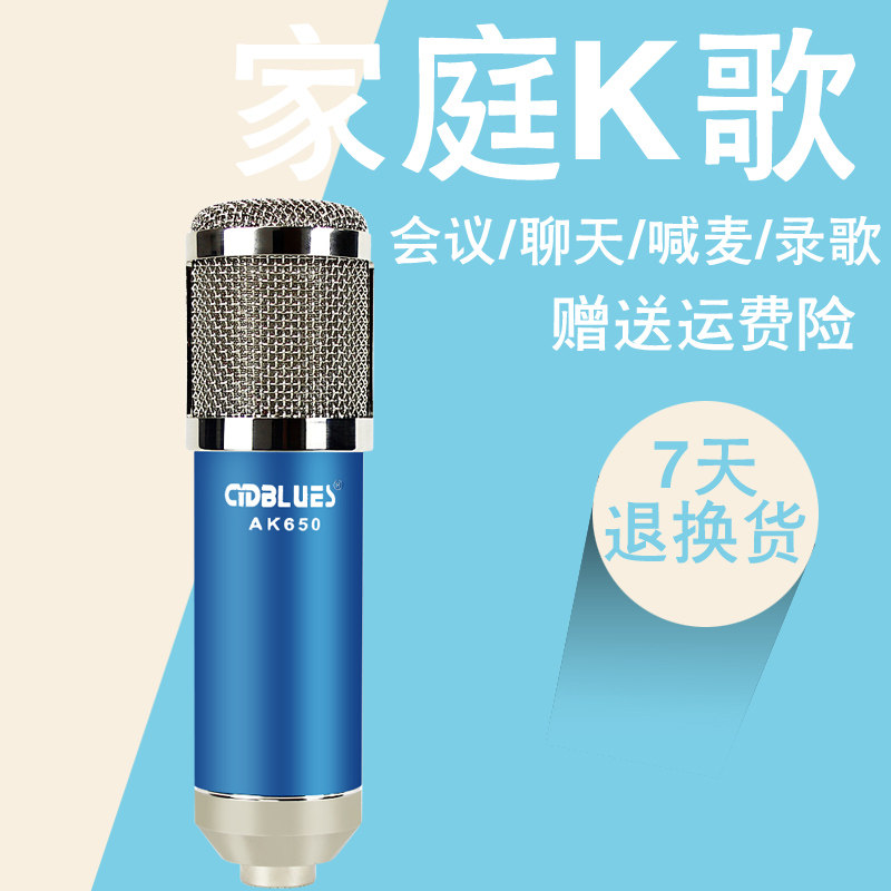 CYDBLUES Creative Da Blues AK650 large shock film capacitive microphone anchor recording shouting Wheat K song microphone