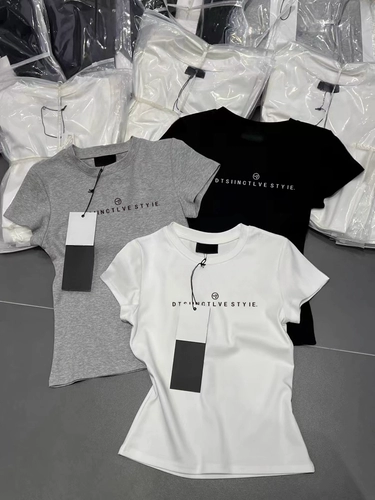 Летняя футболка, короткий рукав, изысканный стиль