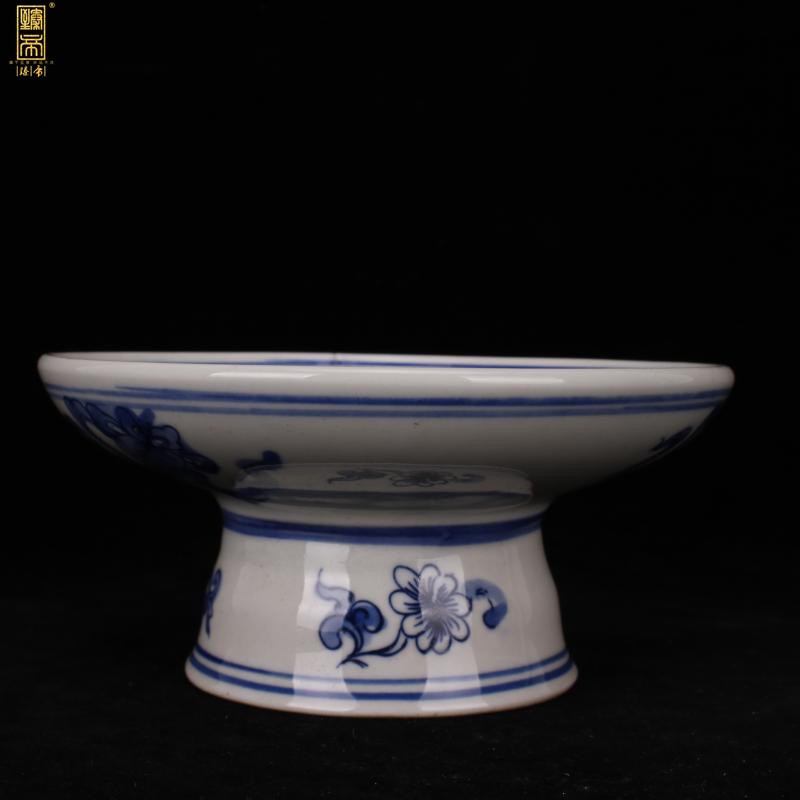 Jingdezhen imitation qianlong hand - made porcelain lotus wrapped branch lines best plate antique porcelain decoration restoring ancient ways, antique furnishing articles