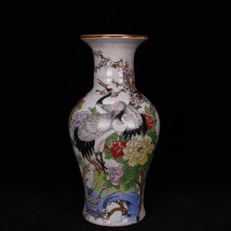 Jingdezhen imitation the qing qianlong antique curios restoring ancient ways to open the slice powder enamel vase household adornment penjing collection