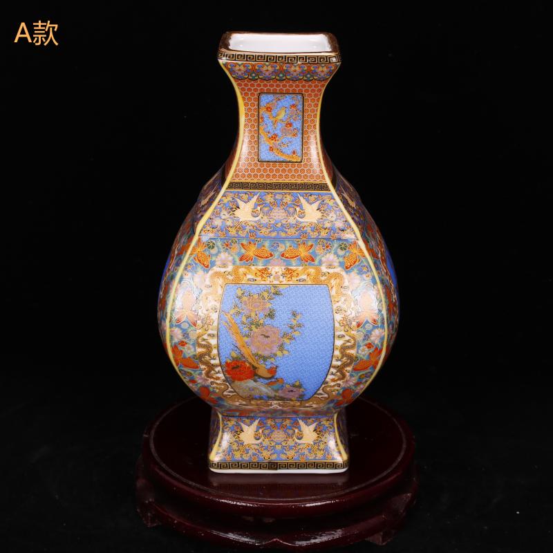 Jingdezhen imitation antique YongZhengNian com.lowagie.text.paragraph antique Chinese style restoring ancient ways is colored enamel vase home furnishing articles collection of handicraft