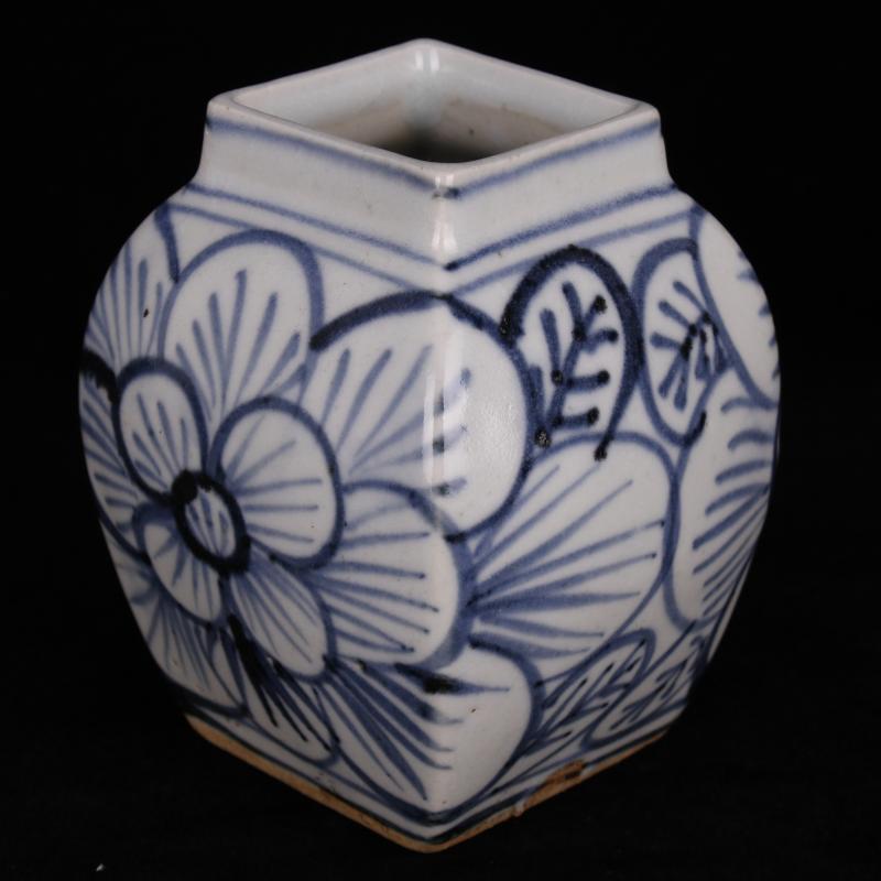 Archaize of jingdezhen blue and white porcelain square canister antique reproduction antique collecting old items furnishing articles do old people