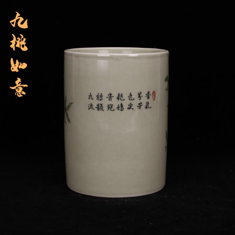 Jingdezhen archaize do old brush pot out watch Chinese style household decoration as antique antique four office furnishing articles