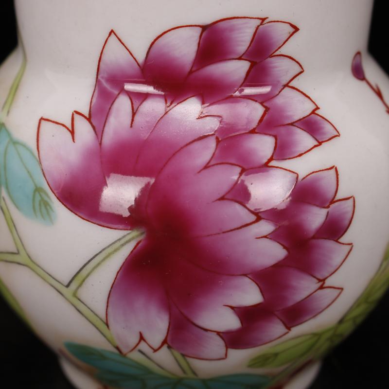 Jingdezhen imitation stagnation and pure checking antique antique hand - made pastel flowers, fine antique furnishing articles