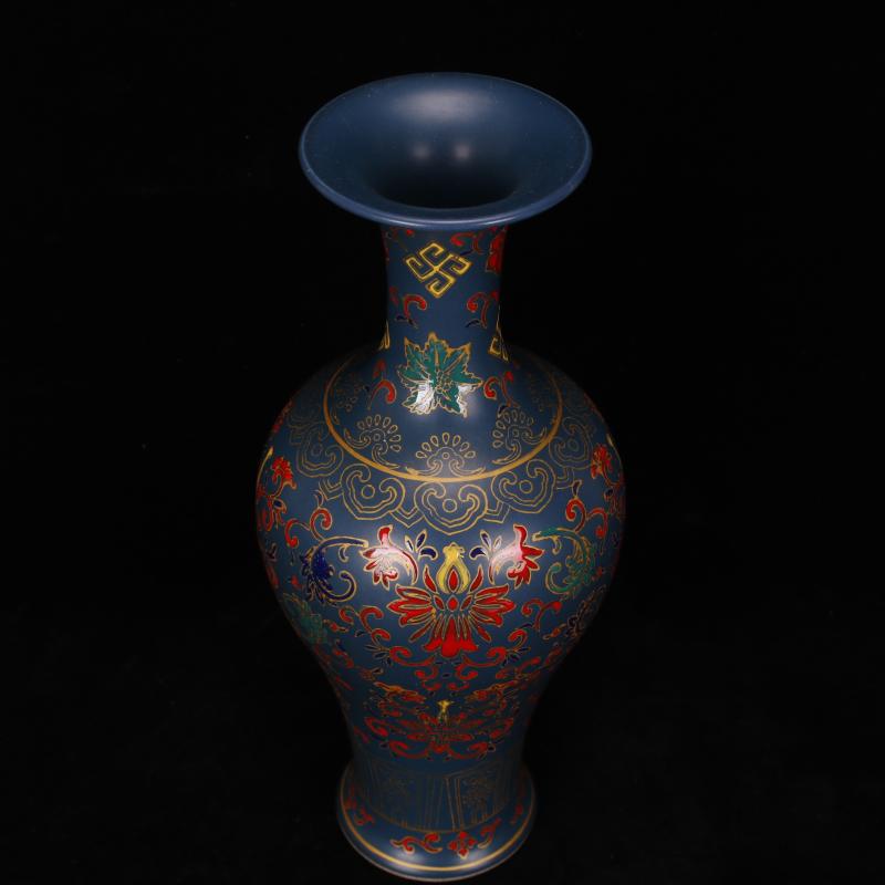 Yongzheng of jingdezhen copy antique vintage boutique colored enamel vase Chinese style classical wind home sitting room ark, furnishing articles