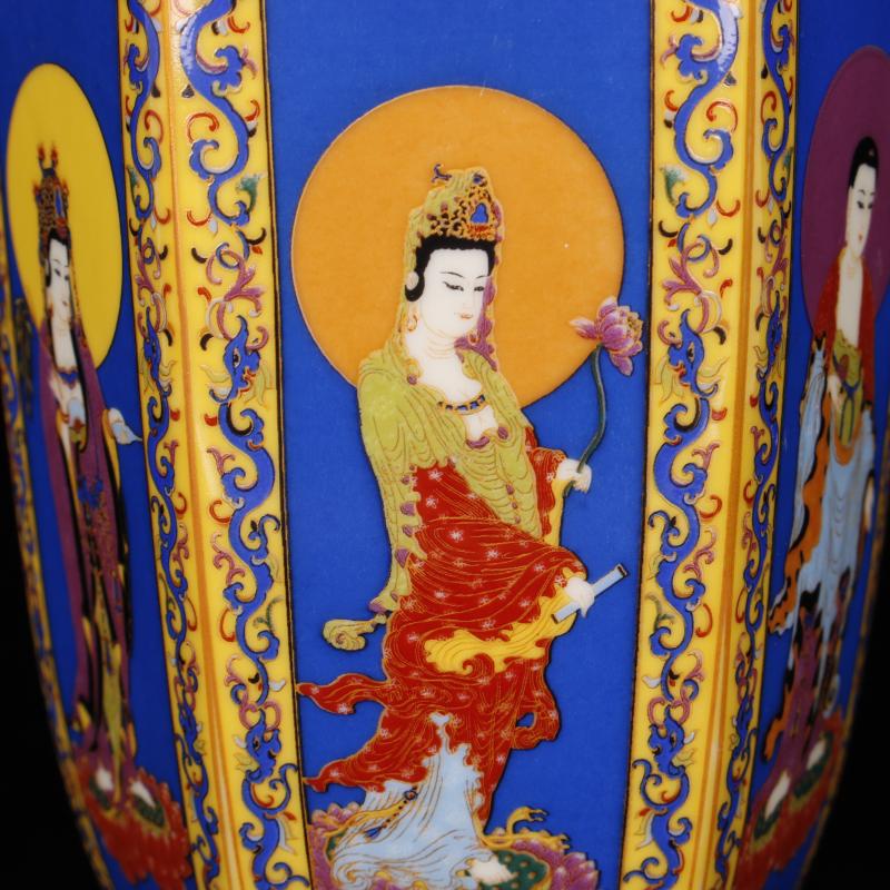 Jingdezhen imitation antique YongZhengNian com.lowagie.text.paragraph antique Chinese style restoring ancient ways is colored enamel vase home furnishing articles collection of handicraft