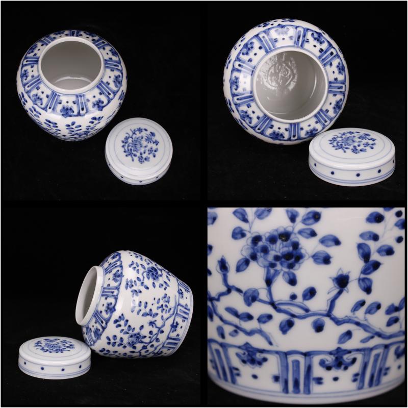 Jingdezhen hand - made kirin dragon grain day word wind canister caddy fixings antique ceramic tea set, tea is tea storage storehouse